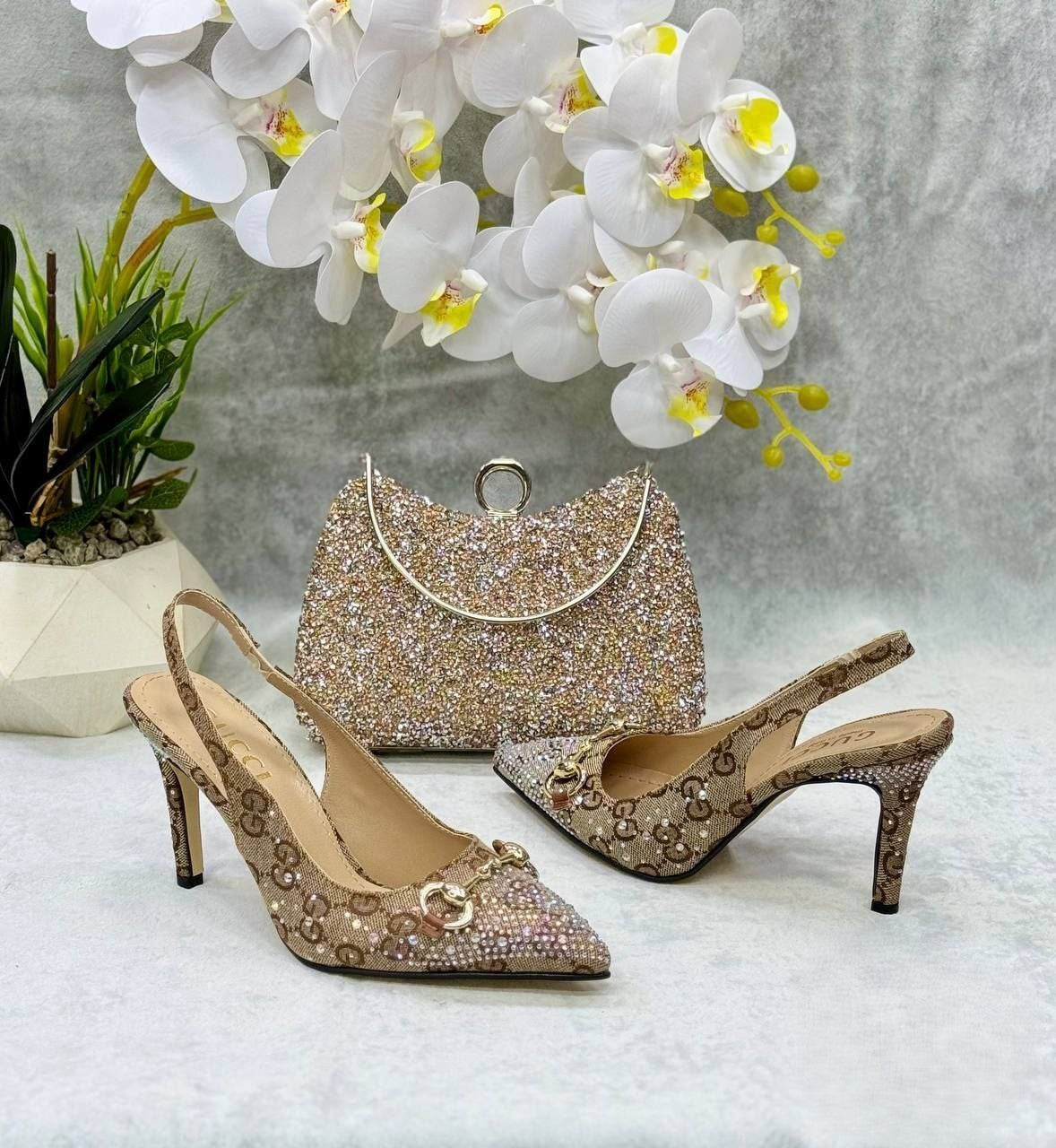 Bags & heel shoes set