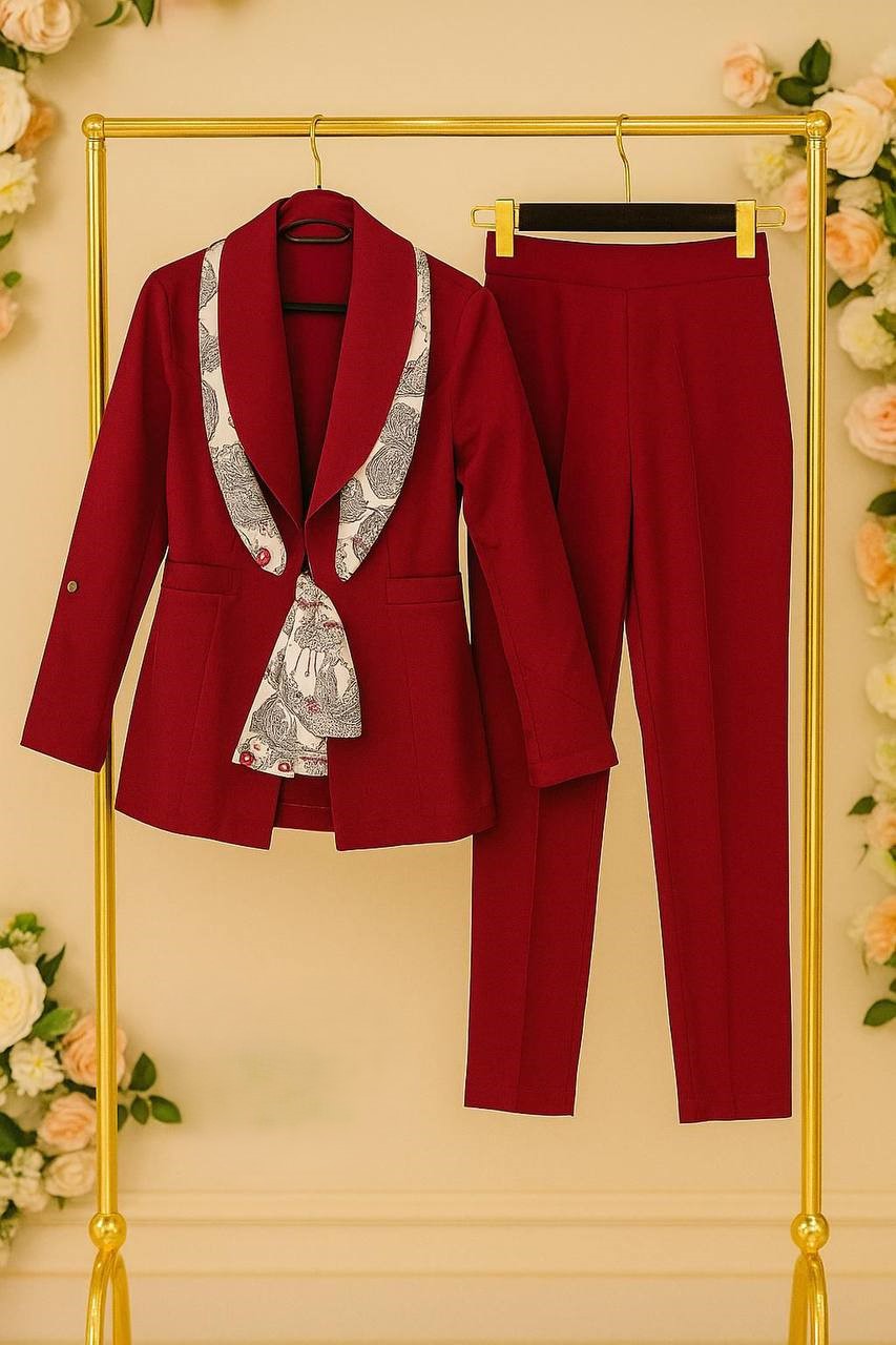 Breasted blazer & pants set