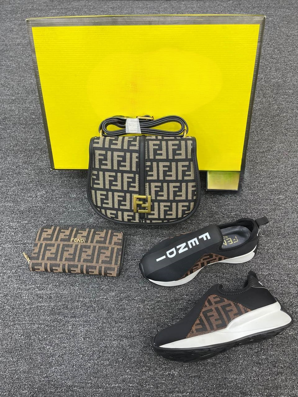 Sneakers, bags and purses set