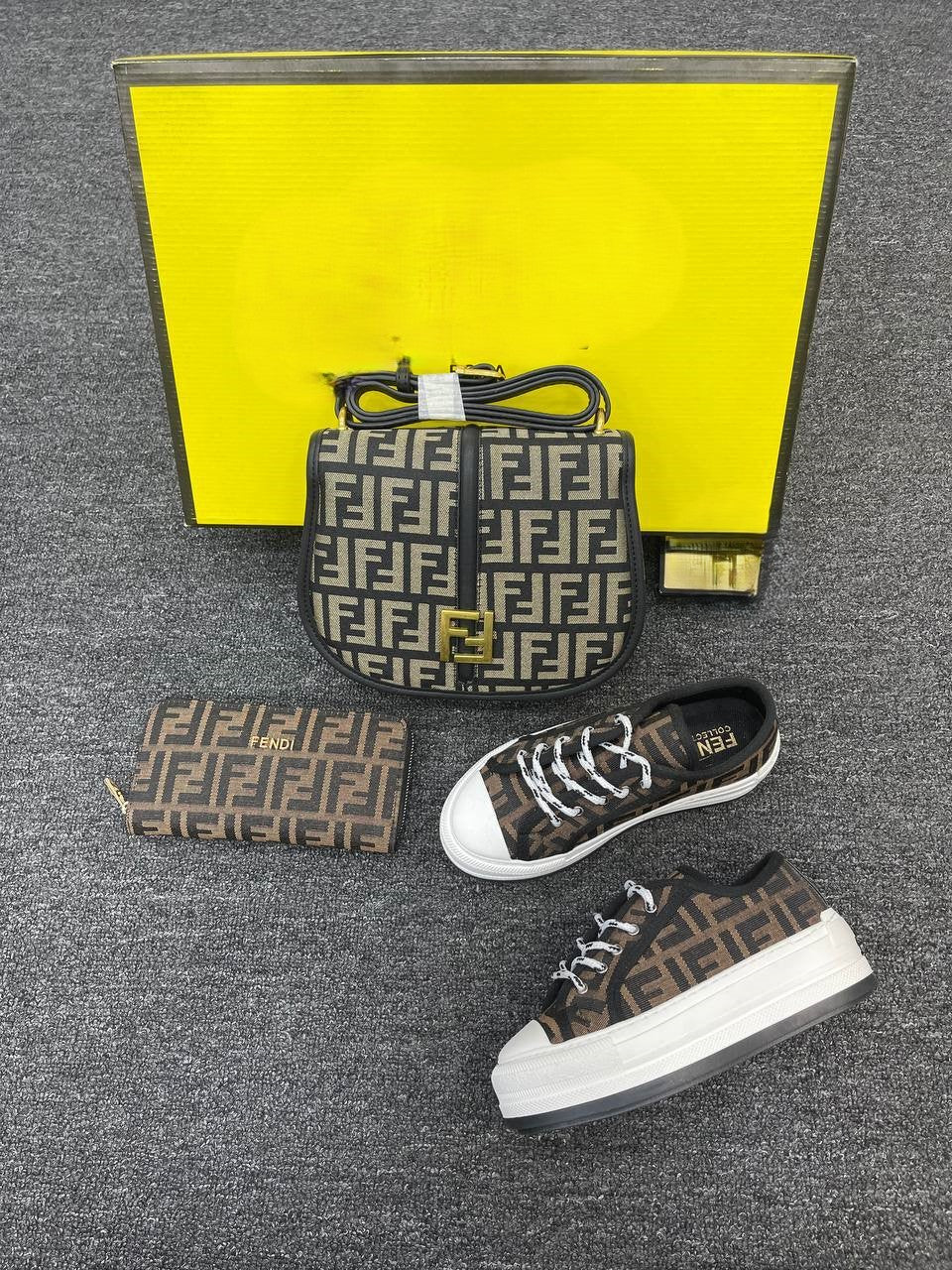 Sneakers, bags and purses set