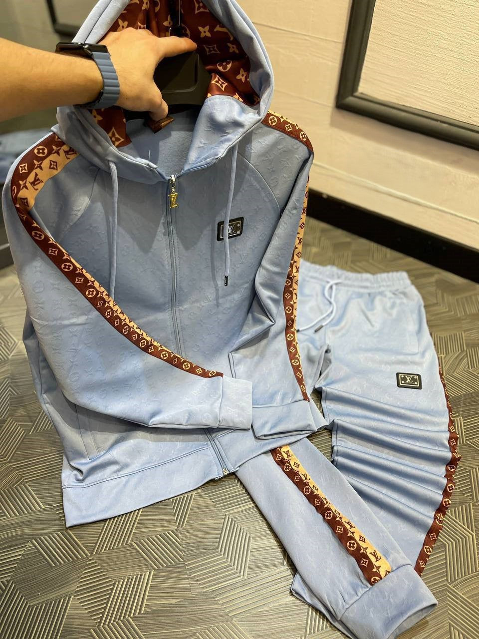Long sleeve hood & pant set for men