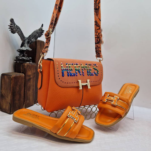 Sandals and bag set