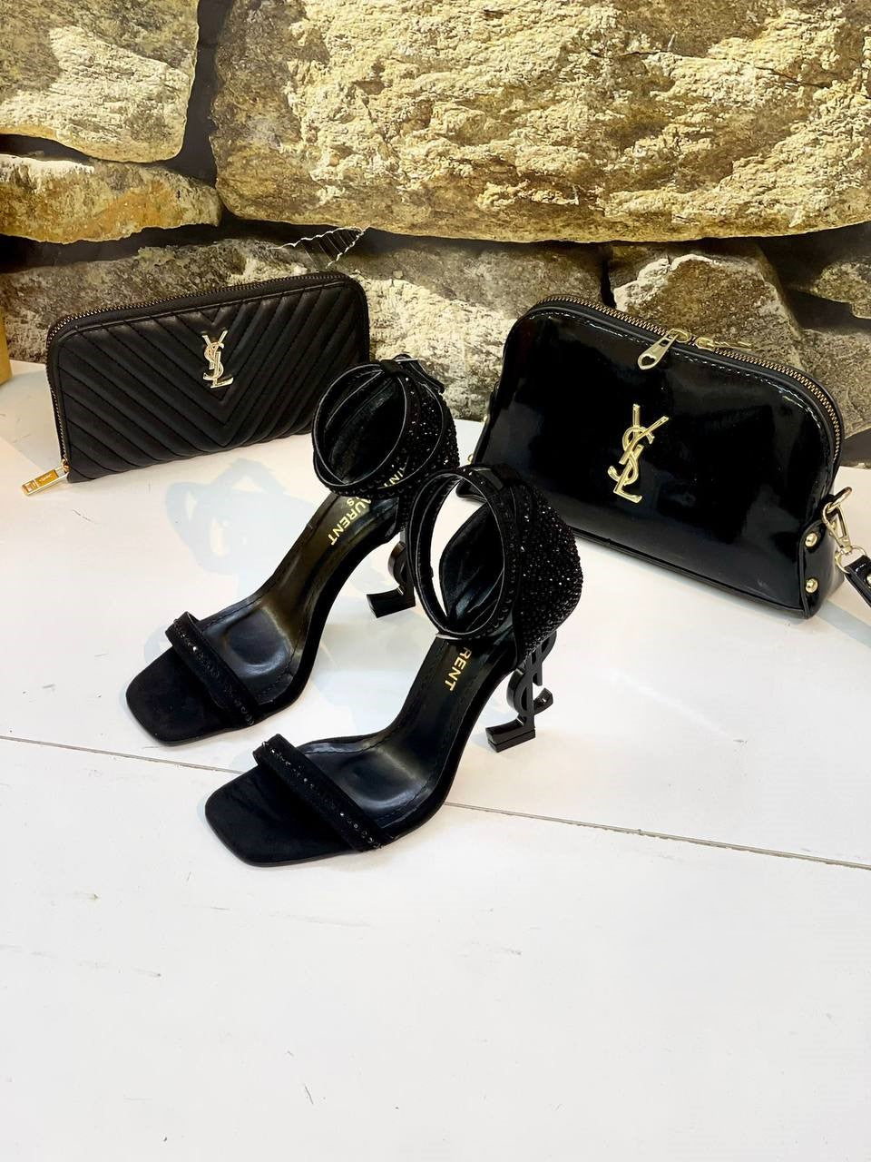 Bags & heel sandals set for women
