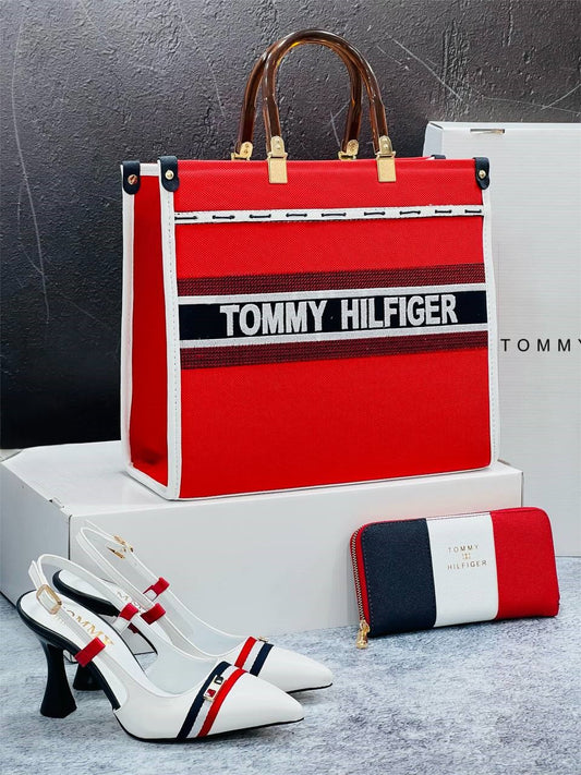 Heel shoes and bags set